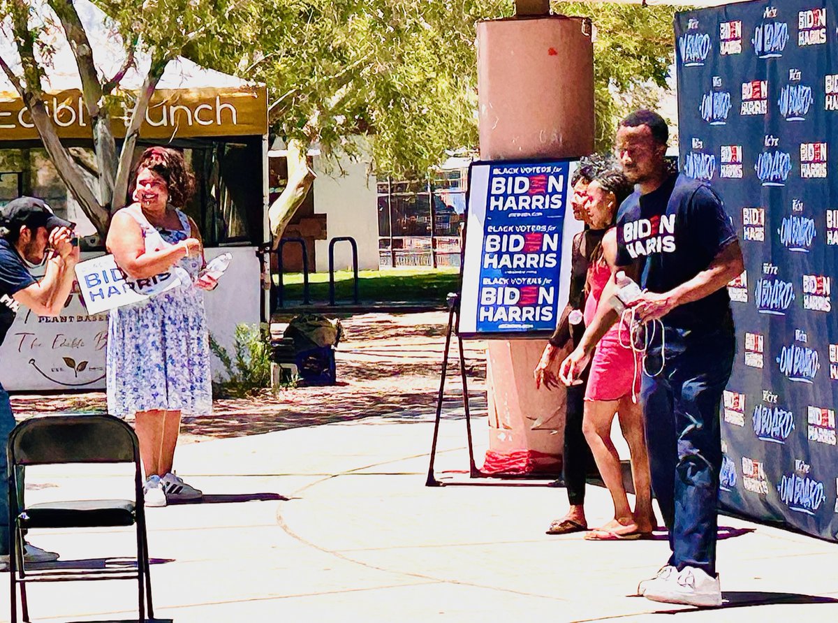 Thank you for the invitation to the @nvdems Family Reunion and Block Party in West Las Vegas! Nevada plays a vital role in the 2024 election. #GoVote #BidenHarris2024 Big thanks to Congresswoman @RepMaxineWaters and Lieutenant Governor of Rhode Island @LGSabinaMatos for backing