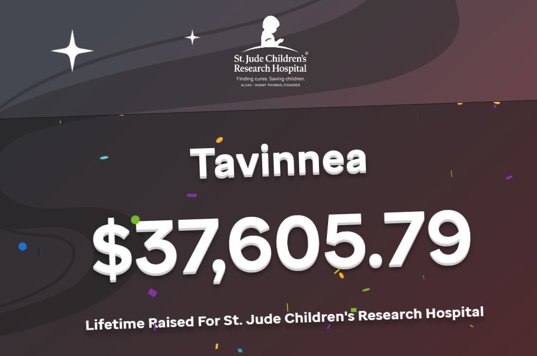Tavinnea's tweet photo. Short but sweet stream.❤️

There is 10 YEARS of @StJudePLAYLIVE fundraising on this wall &amp; I could not be more proud of it. Thank you for all the support. 🥲

Thank you to the PLAYLIVE team at @StJude, #ALSAC, &amp; @tiltify for all they do in helping the world's children! https://t.co/mcJKU7qkAw