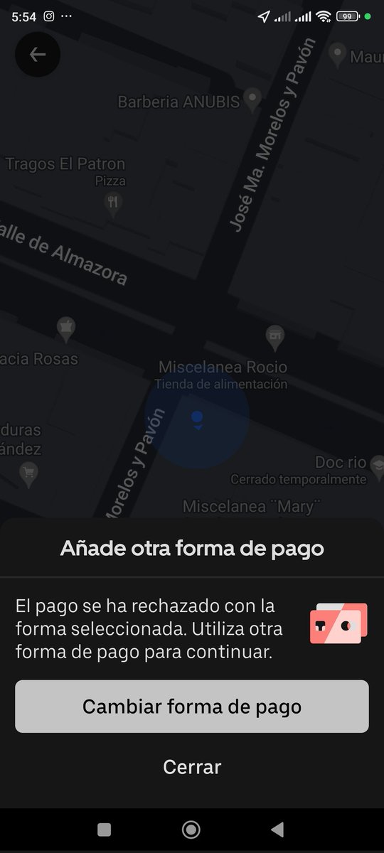AurelioAngoa's tweet photo. @Uber_Support @Uber_MEX ¿De que sirve la app sino sirve ningún método de pago? Sino es tarjeta de débito, ni efectivo, entonces que pretenden. Nefasta https://t.co/5YQ0zgaTnc