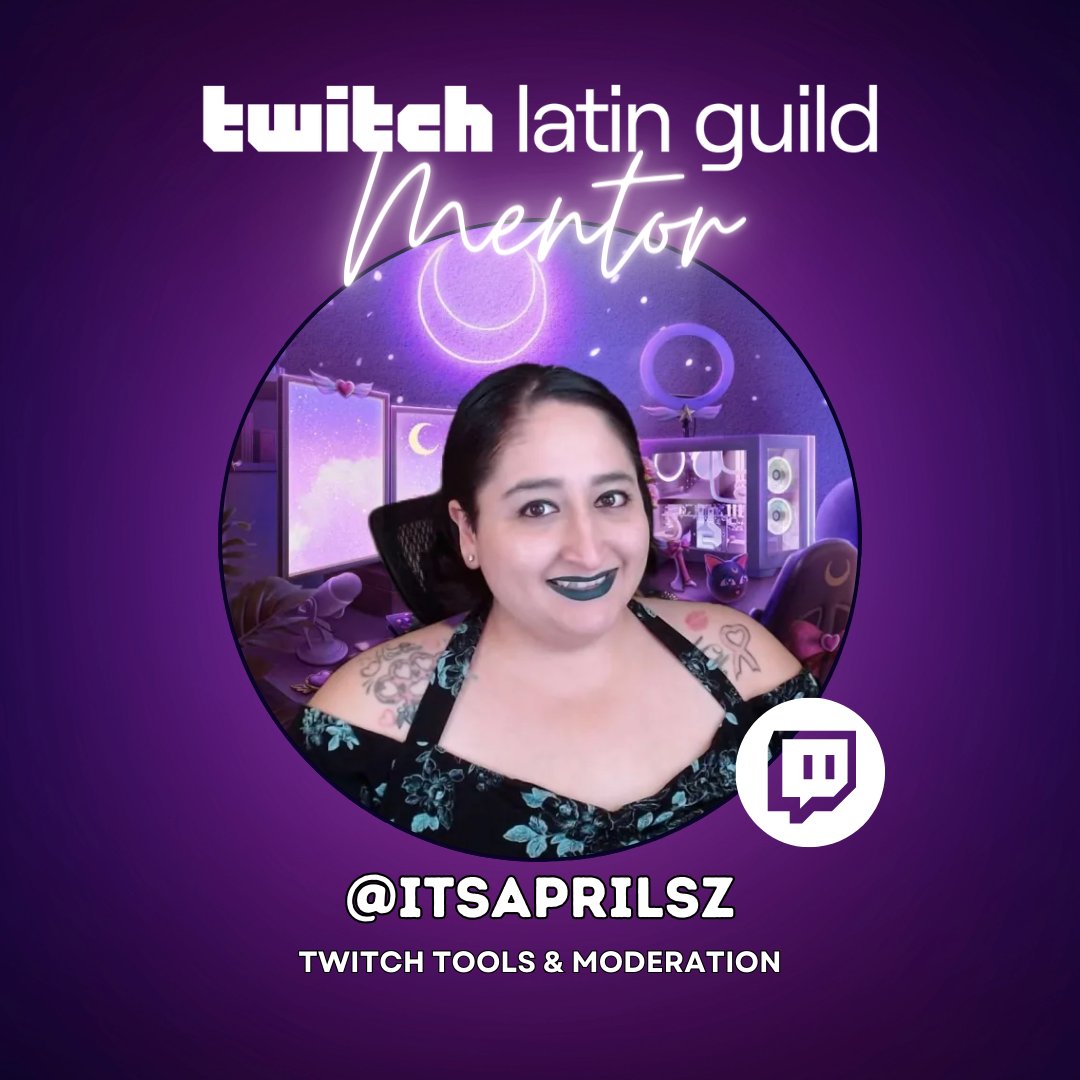 ItsAprilsz's tweet photo. Happy June!
I am excited to announce that I have been selected in the first wave of the @Twitch Latin Guild Mentorship Program as a " Twitch Tools &amp; Moderation" Mentor.
I am excited to share my knowledge with others and help others to the best of my ability.
Si se puede! https://t.co/QMM9sPr3HE