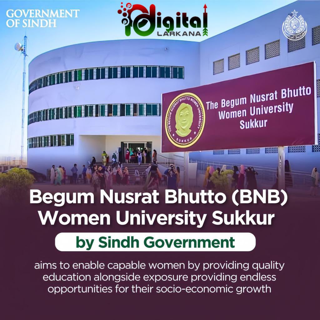 Begum Nusrat Bhutto University, founded by the #PPP
 #SindhGovt shines as an educational oasis, offering diverse courses and opportunities for students across Sindh. From humanities to sciences, this institution fosters excellence in every field. 
@BBhuttoZardar
 @BakhtawarBZ