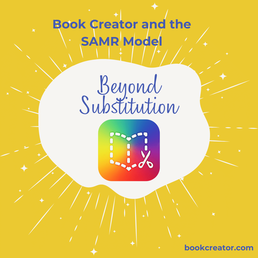BookCreatorApp's tweet photo. 'Effective tech integration starts with understanding that tech should enhance learning and not just make it digital. Book Creator goes beyond substitution.' Thanks to @alicekeeler for this brilliant write up which gives example activities for #SAMR!
⤵️
 https://t.co/N4ZTLmTF6x https://t.co/EtrJqEa2tj