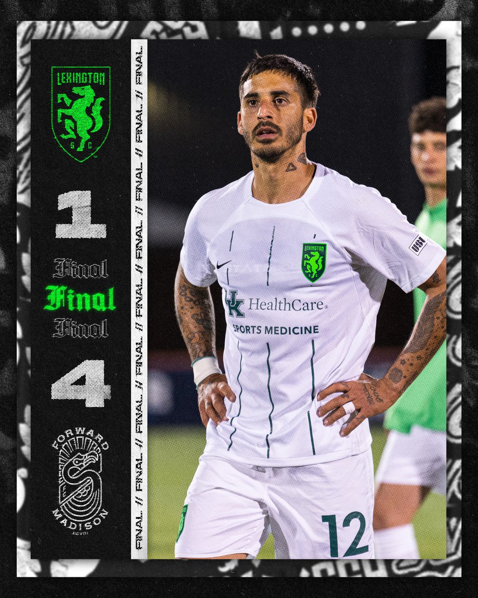 LexSporting's tweet photo. FT | Final from Madison.
We'll return to the pitch one week from now back in USL Jägermeister Cup action at One Knoxville SC.
#LexGo #MADvLEX https://t.co/tjYDyOMpXd