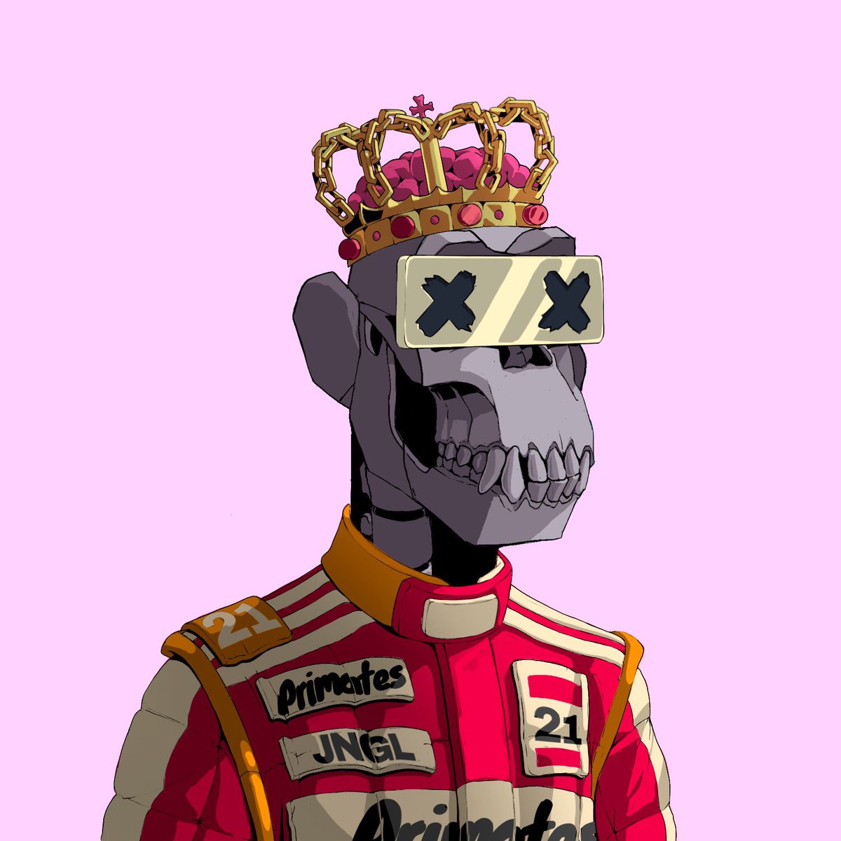 527hats's tweet photo. If you have any @Primatesnft with “brains” trait go check the Lab. Just did a stealth drop of my 1/1 trait for Full Skelly holders (most exclusive group in Primates).

We saved a few for public. FCFS. This art by @ataulilustra remains some of my favorite on any chain. https://t.co/CoMCoGBpO2