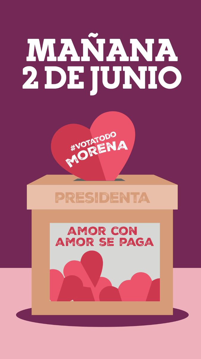 Mañana 5 de 5
Puro Morena!
#ConTokioClaudia 
#NahleGobernadora