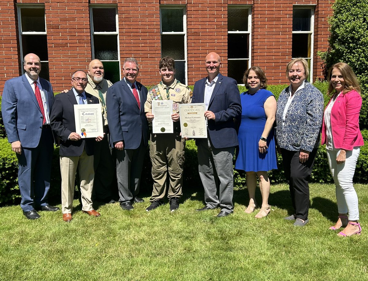 Congratulations to Michael Colaianni of BSA Troop 96 Wantagh, NY who today received scouting’s highest honor, the rank of Eagle Scout, at the Wantagh Memorial Congregational Church. Pleased to join with Michael’s family, friends, and troop in celebrating his achievement! #wantagh