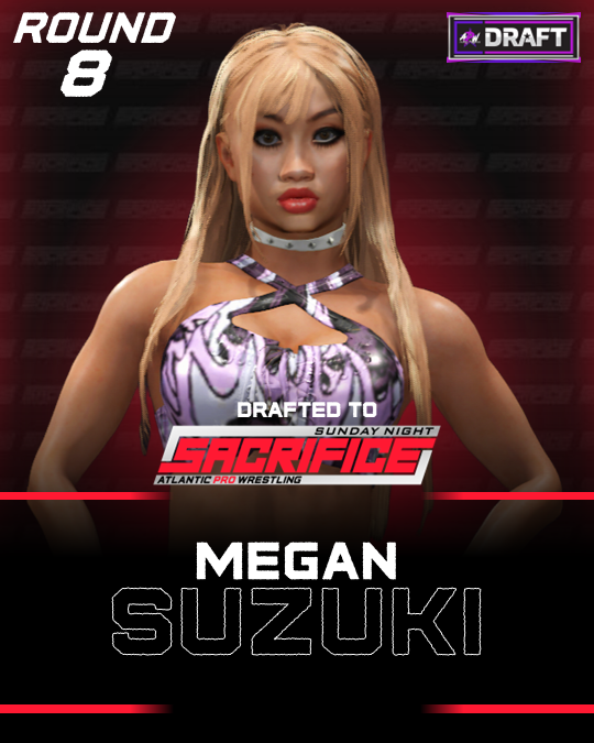APW_Live's tweet photo. 🚨2024 APW Draft: FINAL ROUND!🚨

🔴APW Sacrifice🔴
- JSM
- Johnny Zero
- Pure Excellence
- Megan Suzuki https://t.co/eoEHUSN5Or