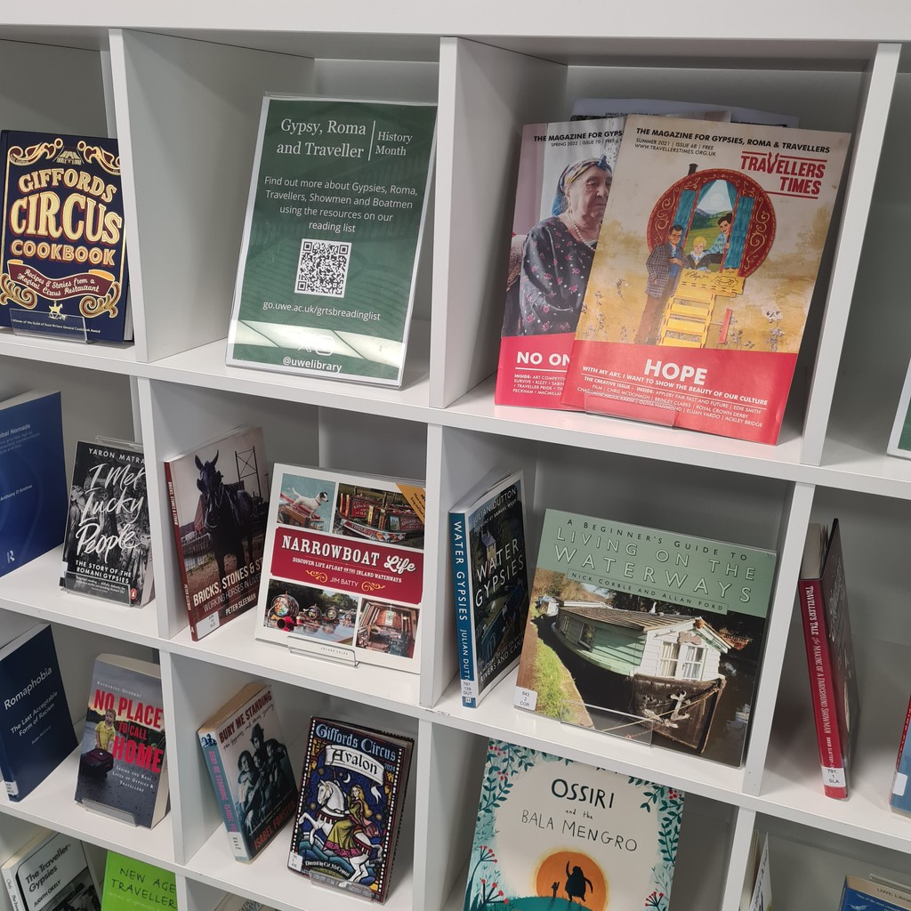 UWELibrary's tweet photo. June is Gypsy, Roma, Traveller, Showmen and Boatmen History Month⛵️🐎⁠
Interested in learning more? Check out the books on our new display at Frenchay library.⁠
If you have any experience or questions related to #GRTSBHM, head to https://t.co/fZRBjXleLw. https://t.co/GWd7mV83ZA
