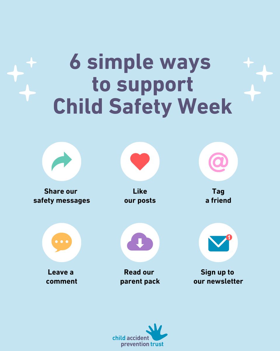 Child Safety Week starts tomorrow! It’s a chance for us to share important safety messages to help children lead active, healthy lives safe from serious injury.

👉Parent pack: capt.org.uk/resources/pare… 

👉Sign up: capt.org.uk/sign-up/

#ChildSafetyWeek #SafetySorted