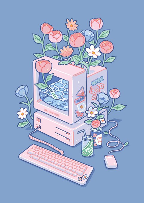 「pink flower white flower」 illustration images(Latest)