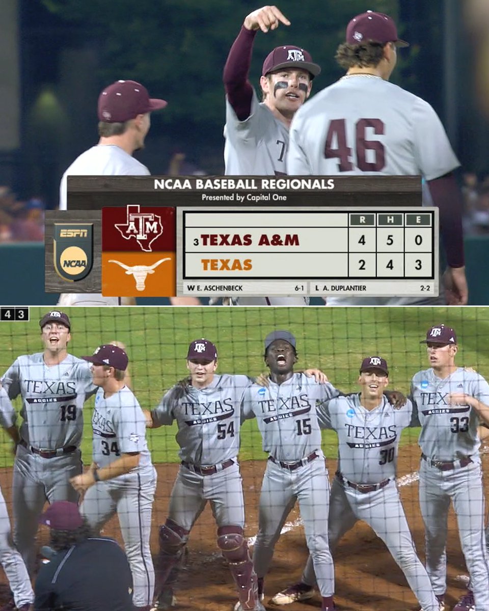 SECNetwork's tweet photo. SAWED 'EM OFF 😤 @AggieBaseball https://t.co/jjl07yO05J