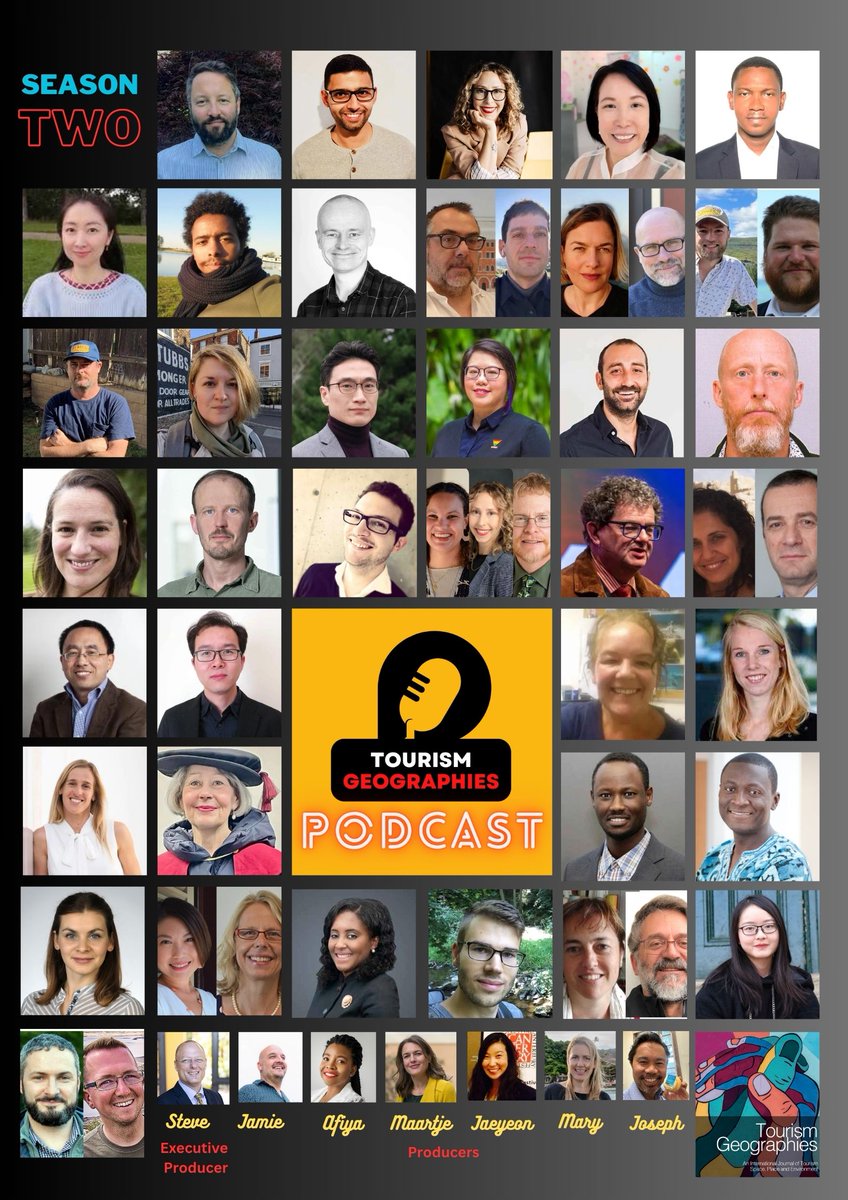🚩 The Tourism Geographies Podcast has now published the final episode for Season 2. 
✨ Around 75 episodes have now been published in Seasons 1 &amp; 2 and are available where you get your favourite podcasts.
