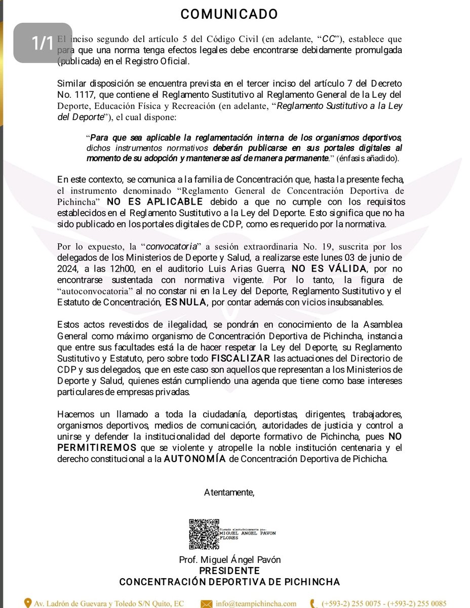 ConcePichincha's tweet photo. Importante!! 📢 https://t.co/Z8ip1Ud9iC