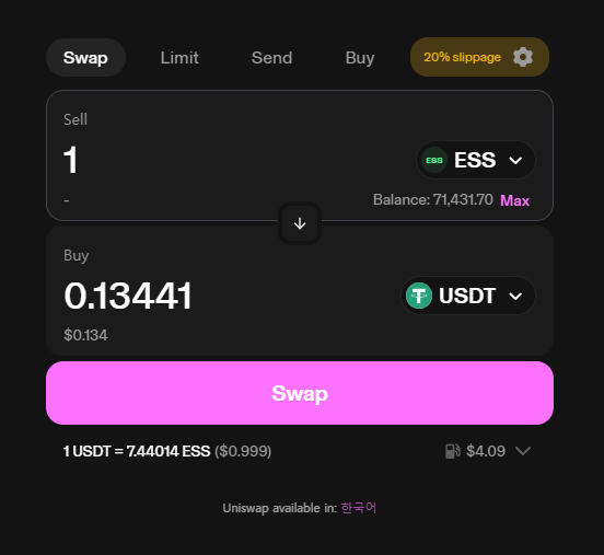 AlvinMetaverse's tweet photo. Thoughts for ESS Token at the moment.

The Top 3 Holders are clearly from Earth 2.
Looks like  Main Wallet + Treasury Wallets.

Starting from the 4th holder, are Player's withdrawal, this Korean guy told me that he won't trade below 1USD LOL🤣
@earth2io @theshaneisaac https://t.co/ibMJL0VusM