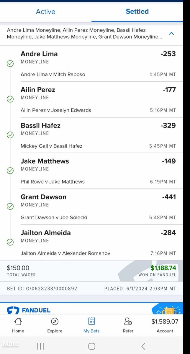 finessethaP's tweet photo. #Ufc302 #gamblingx #ufc #mma #1k #fanduel https://t.co/7koXSuvplD