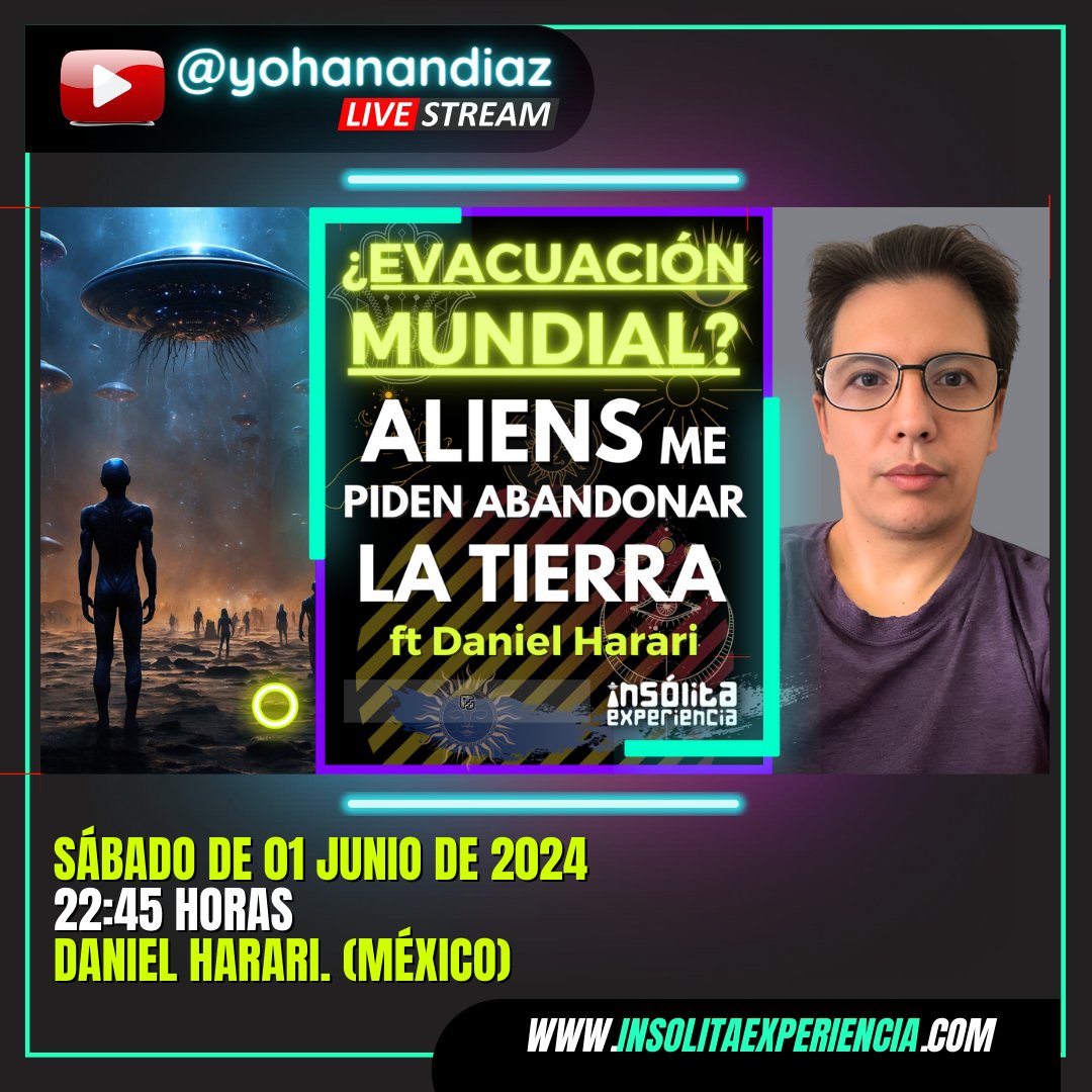 yohanandiaz's tweet photo. 🔶 ¿EVACUACIÓN MUNDIAL? I EXTRATERRESTRES me EXIGEN ABANDONAR la Tierra: ¡NO QUIERO IR! Daniel Harari. https://t.co/OLi62k5erq
#danielharari #insolitaexperiencia #aliens #yohanandiaz #despertarespiritual https://t.co/whOfEmig39