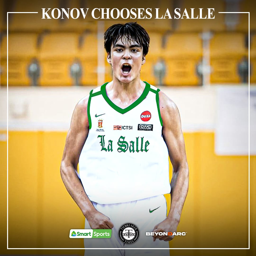 tiebreakertimes's tweet photo. 𝐊𝐎𝐍𝐎𝐕 𝐂𝐎𝐌𝐏𝐋𝐄𝐓𝐄𝐒 𝐋𝐀 𝐒𝐀𝐋𝐋𝐄 𝐑𝐎𝐎𝐊𝐈𝐄 𝐂𝐋𝐀𝐒𝐒

Gilas Youth standout and elite high school prospect Alex Konov commits to De La Salle University, joining the Green Archers starting in #UAAPSeason87! 🏀🏹

#ReadMore 👉 https://t.co/34gC9HXfo0 https://t.co/12QZSZl2Se