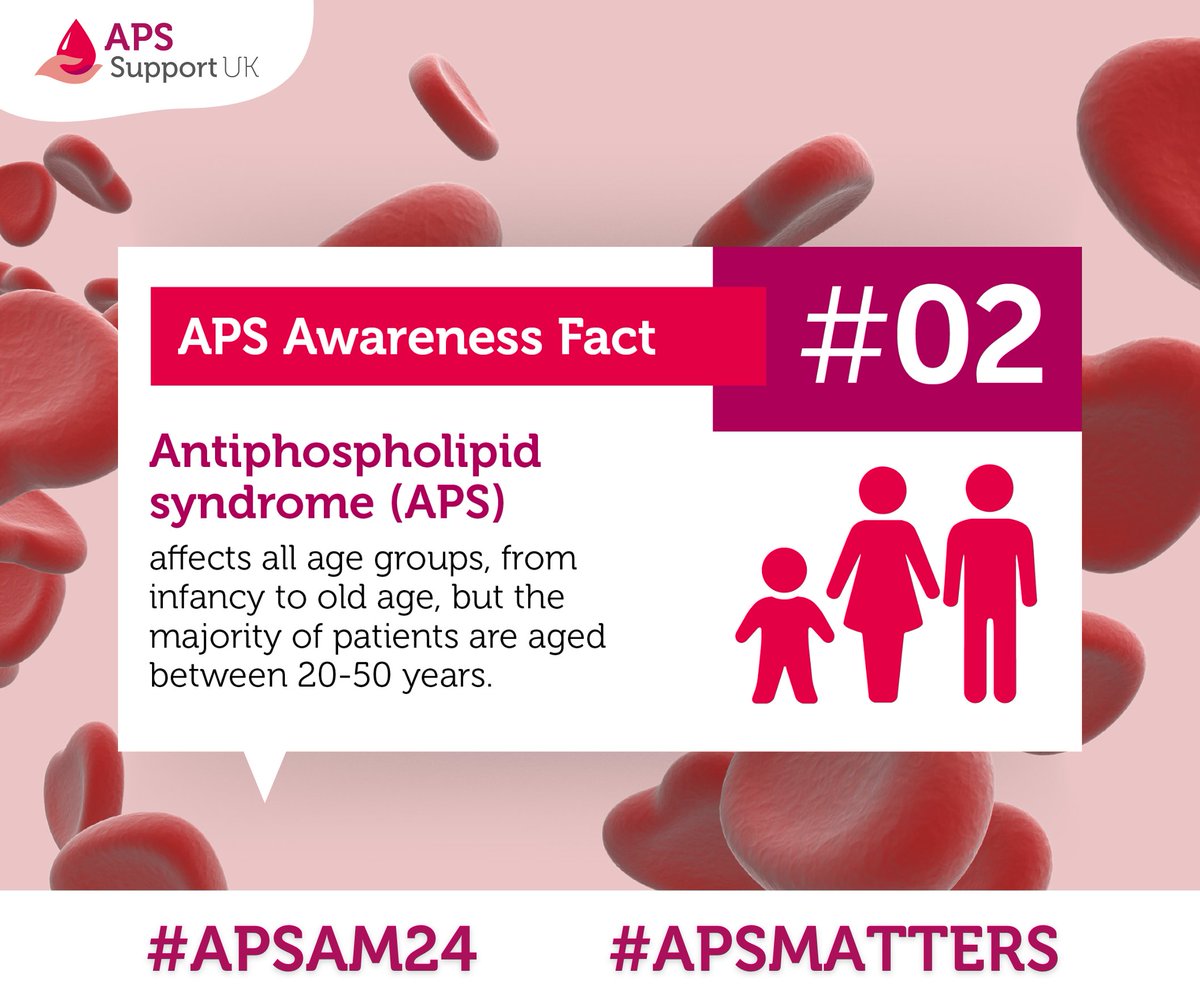 #AntiphospholipidSyndrome (#APS) affects all age groups, from infancy to old age, but the majority of patients are aged between 20-50 years. Find out more on our website: cutt.ly/what-is-it

#APSMatters #APSAM24 #APSAwarenessMonth