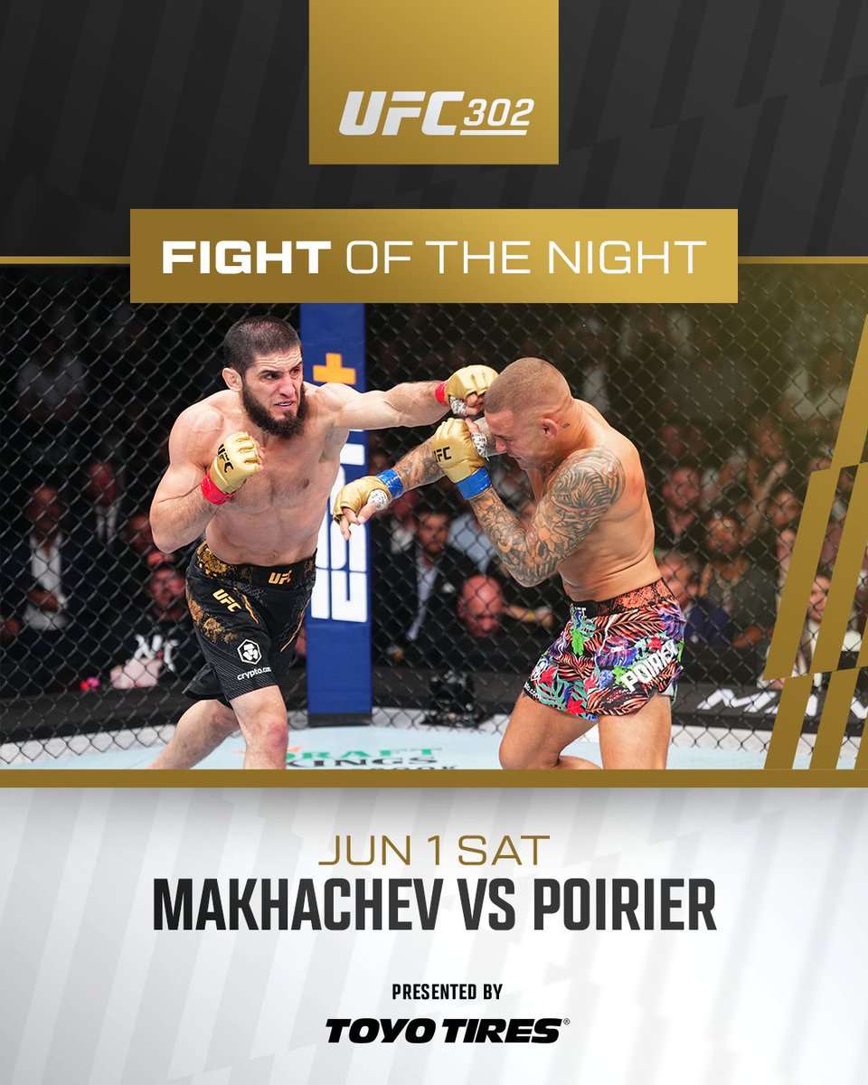 We'll remember this title fight for a long time 📚

<a href="/MAKHACHEVMMA/">Makhachev Islam</a> &amp; <a href="/DustinPoirier/">The Diamond</a> earn FOTN!

[ #UFC302 | B2YB <a href="/ToyoTires/">Toyo Tires</a> ]