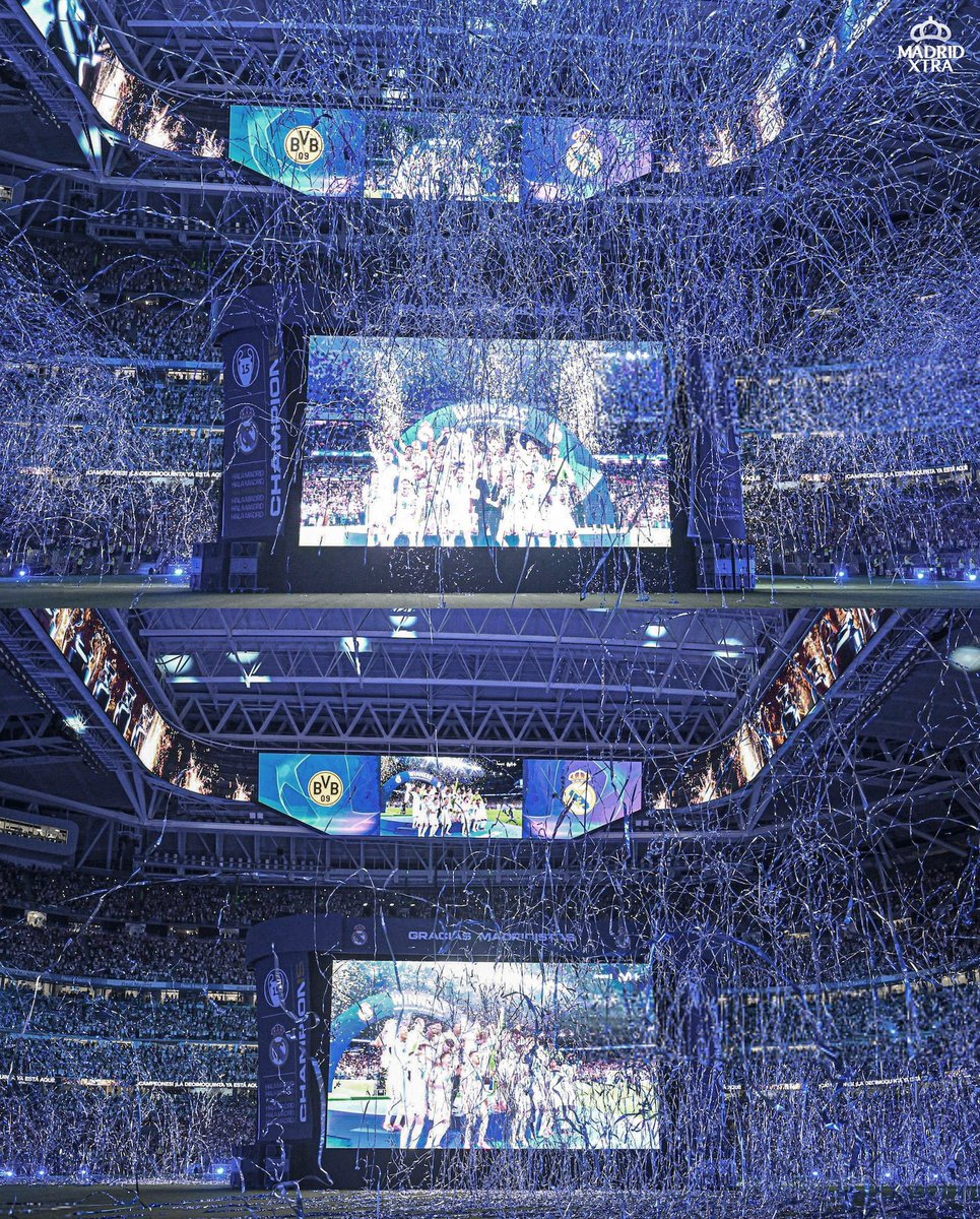 MadridXtra's tweet photo. Santiago Bernabeu tonight. 🤍 https://t.co/GUQfTvyLJH