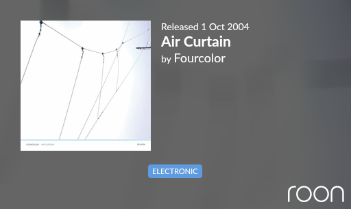 yellowdog815's tweet photo. Listening to Fourcolor’s “Air Curtain”! This 2004 album, released by 12k, blends ambient, glitch, and IDM styles, creating a unique soundscape. Tracks like “Curves of Air” and “Empty Sky 1” showcase delicate electronic compositions. 🎧✨ #Fourcolor #AirCurtain #NowPlaying https://t.co/3zJLHc1nDj