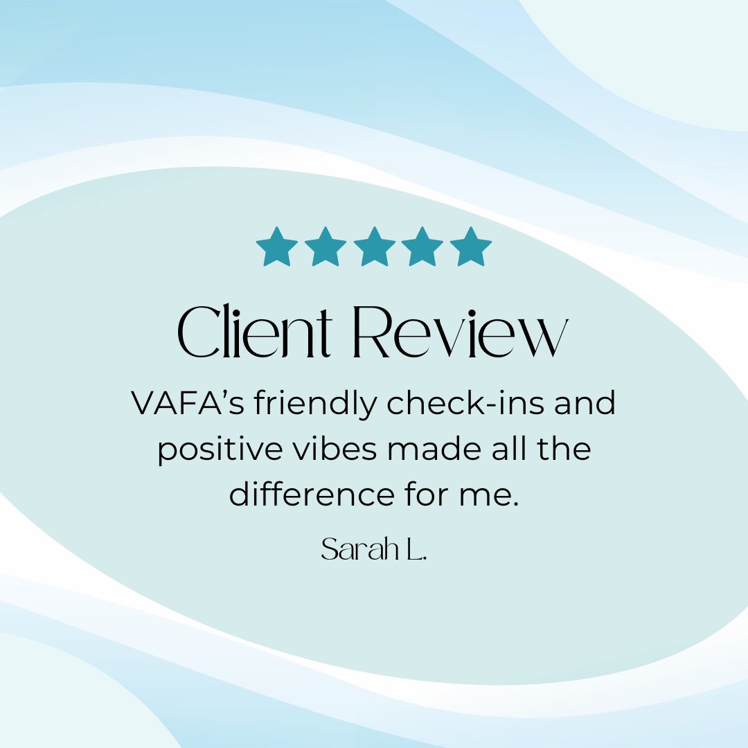 alec_sugar's tweet photo. 🌟 Client Testimonials! 🌟
Hear what our clients have to say about VAFA:
Discover the VAFA difference! Reach out today.
#VAFA #Testimonials #ClientLove #SupportServices #MentalHealth #Companionship #TaskAssistance https://t.co/GyxmhqQ4JP