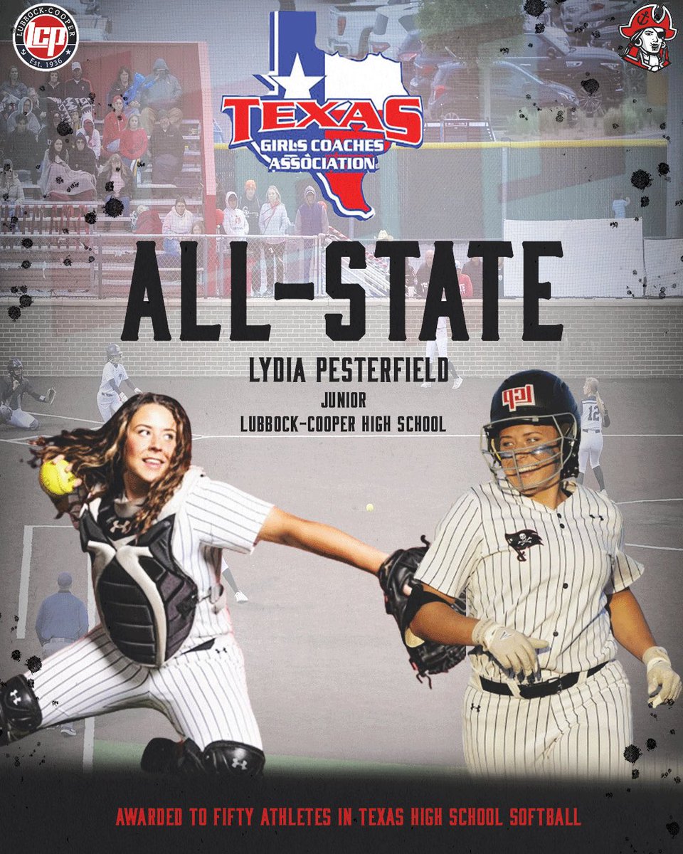 AthleticsLCP's tweet image. Congratulations to Lydia Pesterfield for being named to the @AustinTGCA All-State Softball Team! This award is given to only 50 athletes in the state. Great job @lcp_softball 🥎

#LCPFamily #Bettertogether