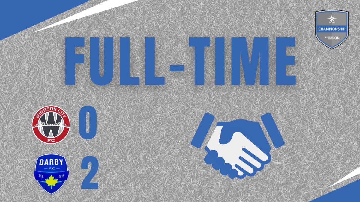 Full-time!

<a href="/WinTFC/">Windsor TFC</a> 0-2 <a href="/DARBYFCL1O/">DARBY FC</a>

Darby FC take the three points today!
#L1OLive