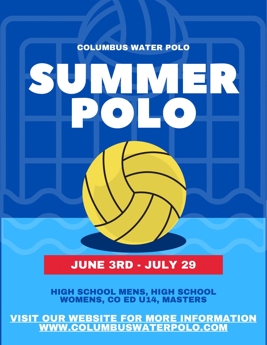 Reminder- Summer Polo starts on Monday! We look forward to seeing everyone back in the pool 🤽🤽‍♀️🤽‍♂️