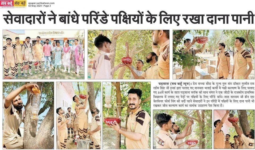 MonikaI777's tweet photo. To Save Birds 🕊️❤️, water pots and bird feeders are placed at various places like, rooftop, pillars and parks across cities and states under #BirdsNurturing drive by Dera Sacha Sauda disciples under the guidance of Ram Rahim ji .
#SaveBirds 
#RamRahim 
#BirdsNurturing https://t.co/VdmQjHYXBU