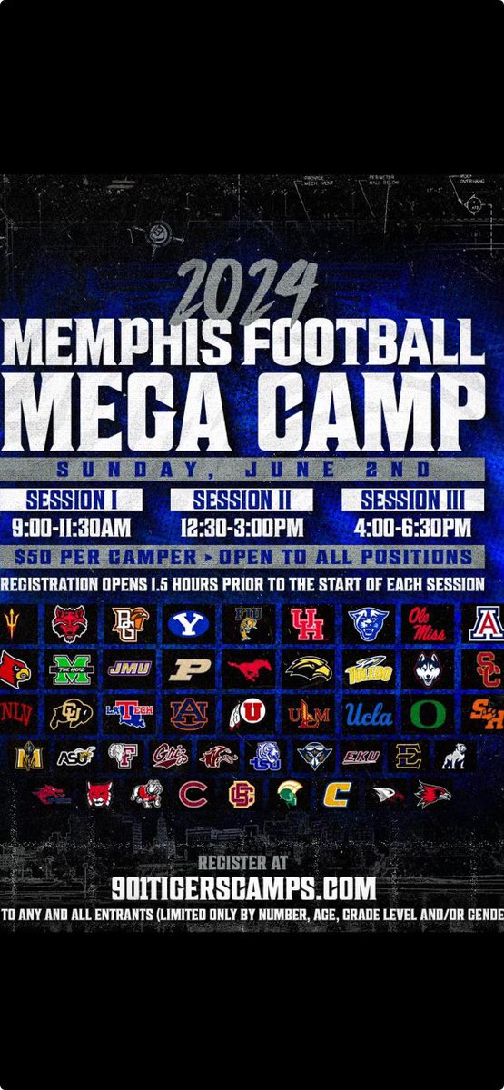 DeMaje Williams ✞ (@majewilliams) on Twitter photo I will be attending this camp tomorrow, June 2nd at Memphis University📍.
<a href="/CGoffology/">Chris Goffer</a> <a href="/AllenTrieu/">Allen Trieu</a> <a href="/247Sports/">247Sports</a> <a href="/EDGYTIM/">Timothy “EDGYTIM” OHalloran</a> <a href="/Levi_bradley312/">Levi bradley</a> I will be attending this camp tomorrow, June 2nd at Memphis University📍.
<a href="/CGoffology/">Chris Goffer</a> <a href="/AllenTrieu/">Allen Trieu</a> <a href="/247Sports/">247Sports</a> <a href="/EDGYTIM/">Timothy “EDGYTIM” OHalloran</a> <a href="/Levi_bradley312/">Levi bradley</a>