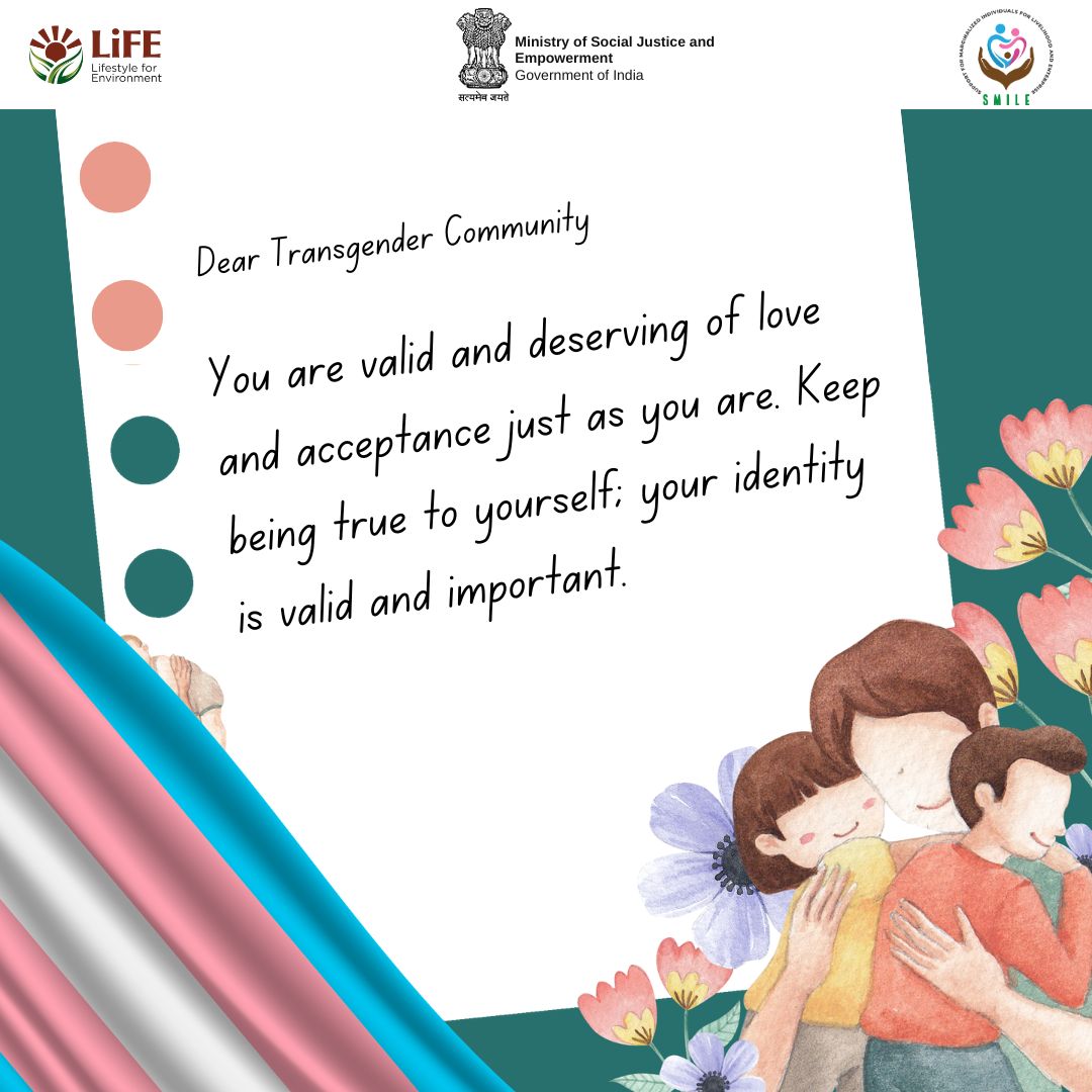 Embrace your authenticity! Don't forget to feel deserving of love and acceptance. #equalrightsforall #Equality #TransRightsAreHumanRights #inclusion @Drvirendrakum13 @MSJEGOI @mygovindia @_saurabhgarg @NMBA_MSJE