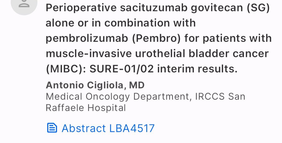 brookmans76's tweet photo. SURE-01: neoadj SG +/- pembro in #MIBC #ASCO24
✅ 36% pCR/45% ypT≤1N0 (RC) + 6/7 pts refusing RC with clinical CR (MRI/cysto/ctDNA/TURBT-)
👉 potential #BladderSparing approach?
🔹Proper AE management required #GCSF
@oncodaily @urotoday @AndreaNecchi @Anto_cigliola @ASCO https://t.co/f05RgSpsu2