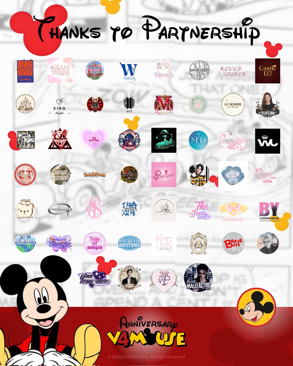 ⠀
⠀⠀⌅    ͏     𝟶͟𝟸/𝟶͟𝟼＃  ֹ⠀  Meeska,  mooska!◌
⠀⠀Gather  ’round,   #V4MOUSE!  It’s  time
⠀⠀to  celebrate   𝘃𝗮𝗺𝗼𝘀’𝘀   party  in  style.
⠀⠀It’s  bound  to  be  a  day  full  of   love!
⠀⠀Happiness   is   mickey:    smile    from
⠀⠀ear to ear. ♛
⠀