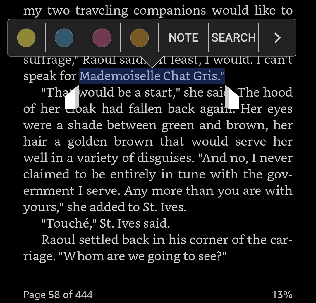 ReadingRegency's tweet image. I'm reading @tracygrant's "The O'Roarke Affair", and "Mademoiselle Chat Gris" has me wondering if she is an enemy of Mélanie? Mélanie's code name was a bird, unless I am misremembering, of course. You know how cats and birds get along...