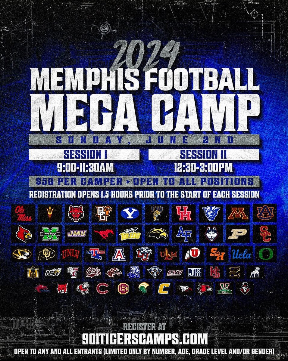 CamCox901's tweet photo. I will be attending Memphis Mega Camp tomorrow  June 2nd , session 2. Looking forward to developing more and have a great time . ⭐️@WhiteStationFB @KevinCobbs @PrepRedzoneTN @GovsFB @TnVarsity @CSmithScout #FightYourFight #CheckInAtDaStation #OnwardSpartans 💚 https://t.co/7Pu6T1CcmG