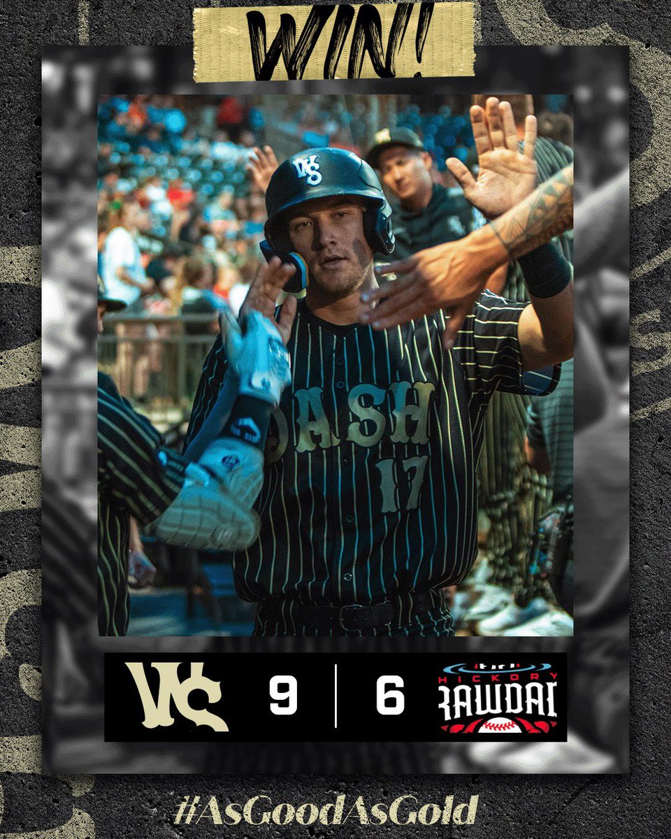WSDashBaseball's tweet photo. DASH WIN! 

#AsGoodAsGold https://t.co/SeAZyIQ21t