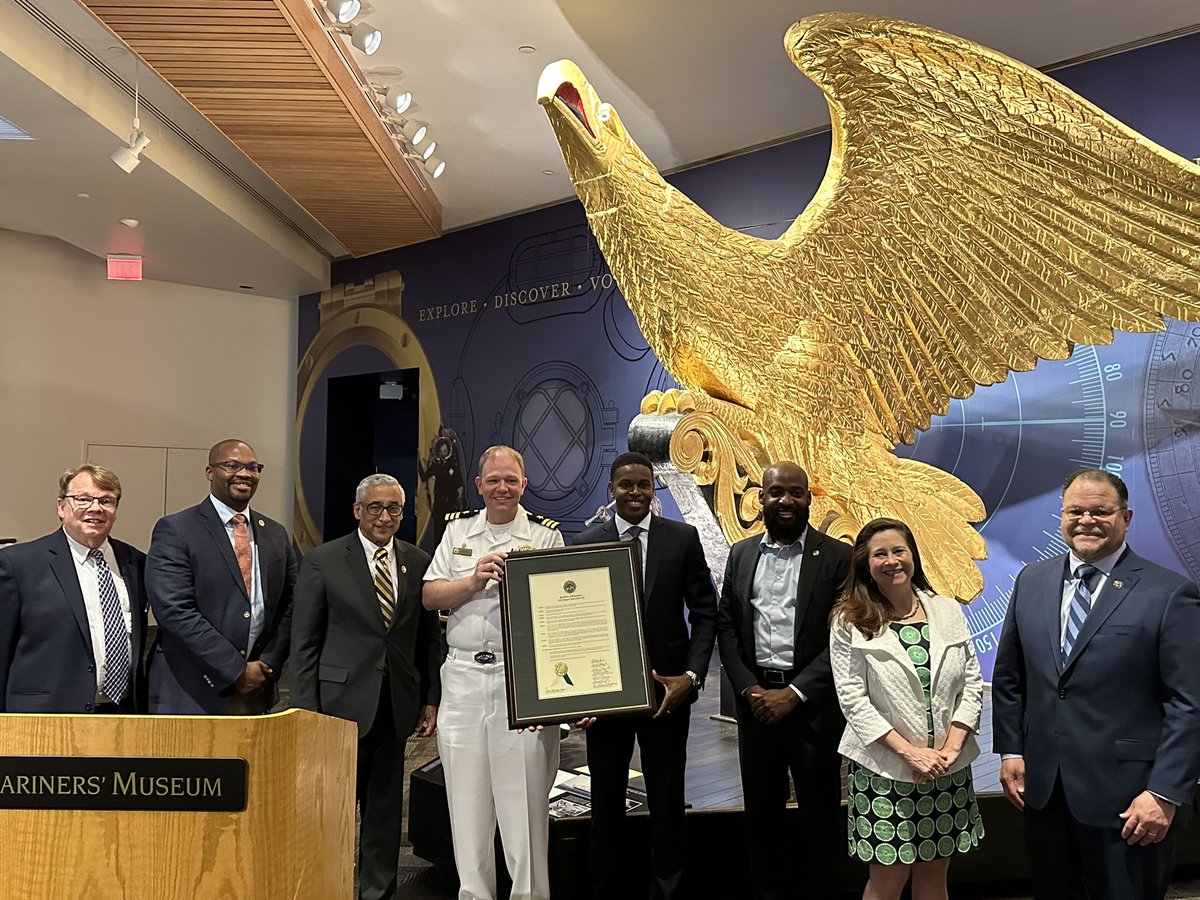 BobbyScott's tweet photo. It was a true pleasure to join Newport News’ elected officials in welcoming the officers and crew of USS Newport News (SSN 750) to the city this weekend for the submarine’s 35th Anniversary Celebration https://t.co/0VqPIG85n2