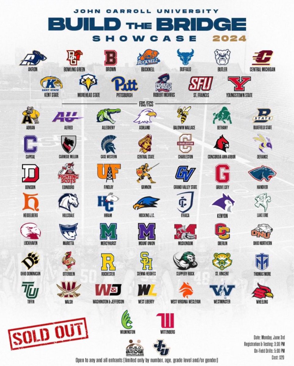 AvalloneTravis's tweet photo. I will be attending the Build the Bridge Showcase this Monday (6/3) at John Carroll University! @BuildBridge2020 @TMitchell_53 https://t.co/VDmbjyzZxo