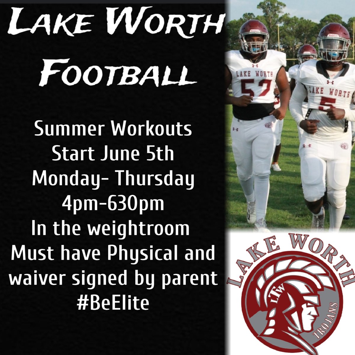 LDubTrojans's tweet photo. LW football summer workouts! @lwtrojansfootball 
#lwfootball #lakeworthfootball #grindtime #summerworkouts #letsgo https://t.co/wtUZUT7Hrl