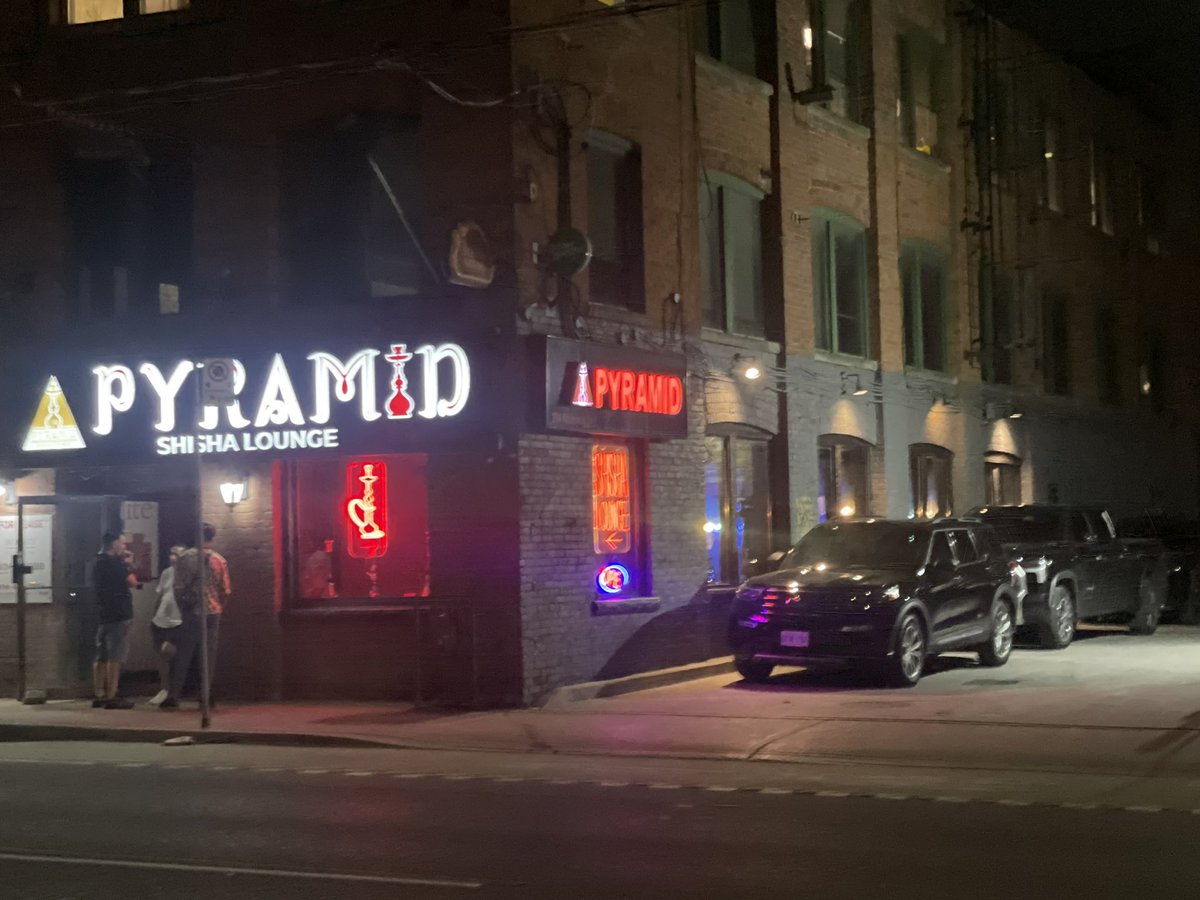 linkjennifer's tweet photo. @311Toronto please check out Pyramid @284 Richmond St E. Disguised as a shisha bar, but really a weekend fight club, selling unlicensed liquor. Is this business licensed at all… https://t.co/cSDdUKVcXL