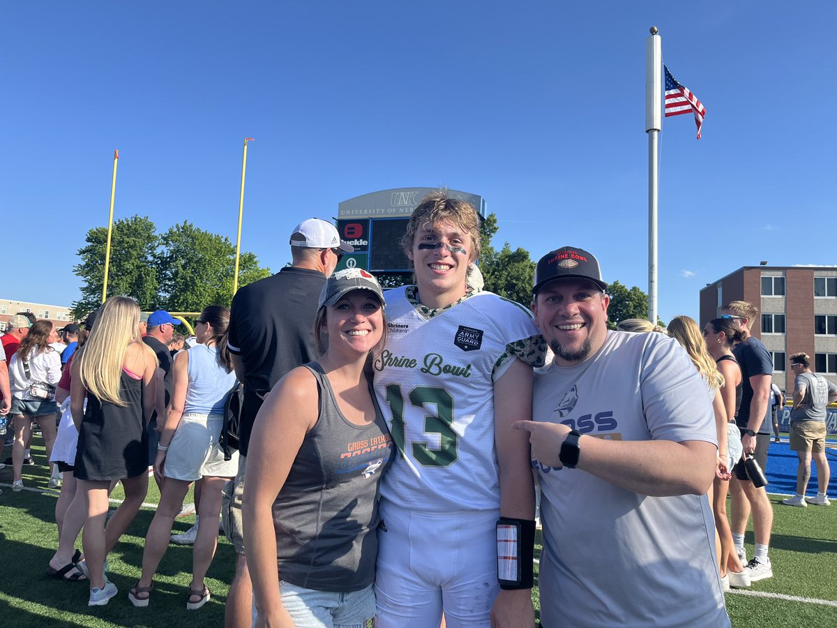 Capping off his High School Football career with a South team win in the 66th Nebraska Shrine Bowl. Congratulations <a href="/ColbyD04/">Colby Duncan</a> !!