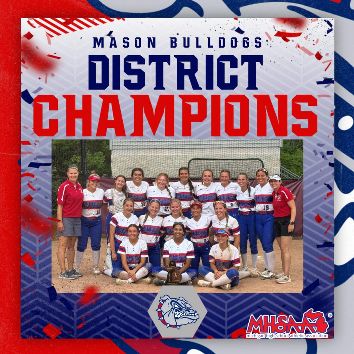 Congrats to Softball on winning a district championship!! They will now travel to Fowlerville for the regional next Saturday and face Milan. Go Dawgs!