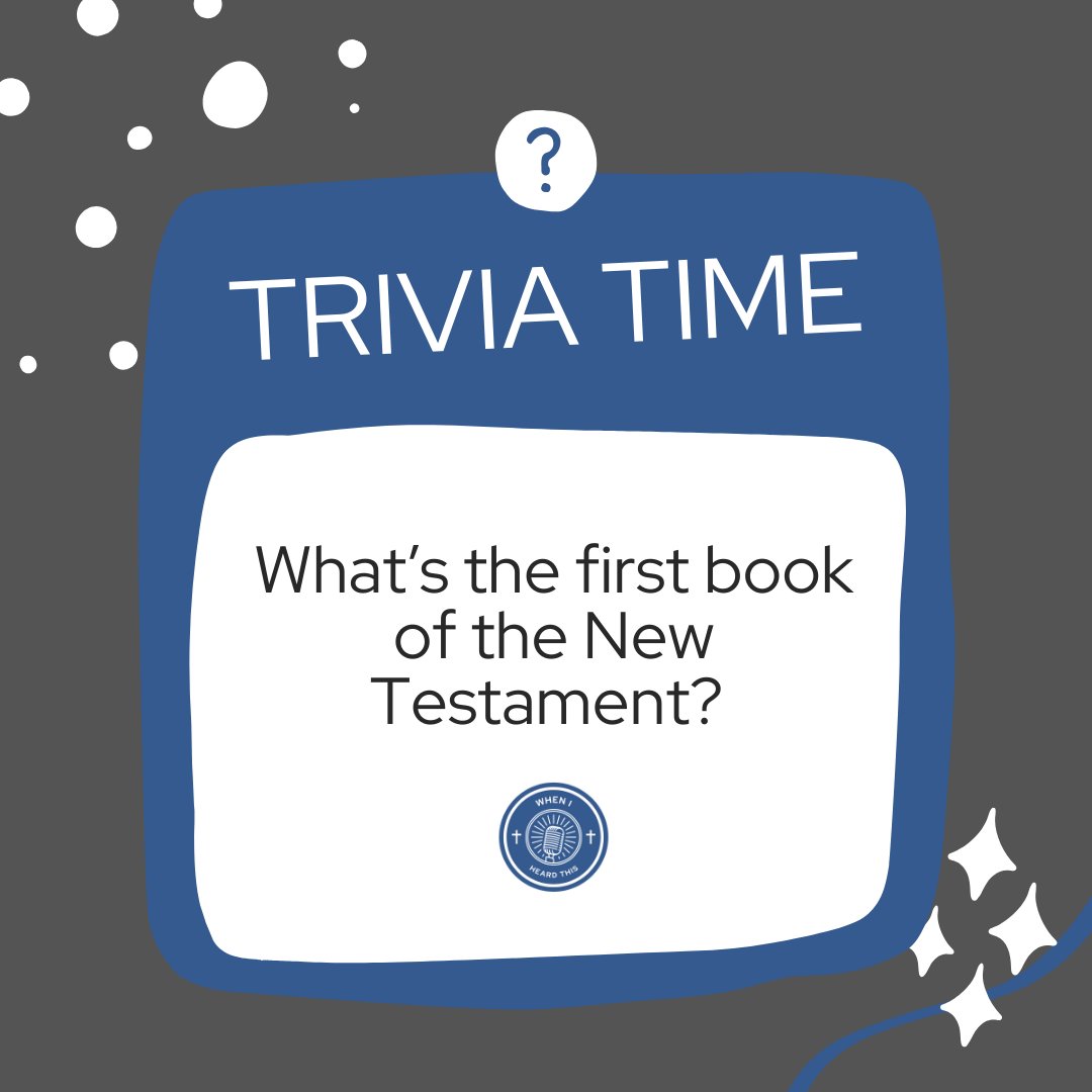 wheniheardthis's tweet image. Midweek trivia! 🎉

What’s the first book of the New Testament?
Drop your answers below!

#BibleTrivia #TestYourKnowledge #FaithFun #HelloJune