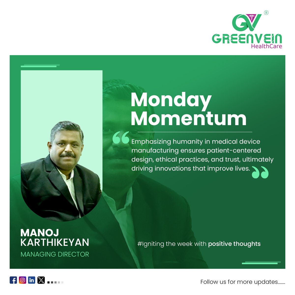 GreenveinHealth's tweet photo. Emphasizing humanity in medical device manufacturing ensures patient-centered design, ethical practices, and trust, ultimately driving innovations that improve lives.
#greenveinhealthcare #motivatonmonday #motivationquote #medical #medical_device #needle #medical_disposables https://t.co/4mqpZ1dlba