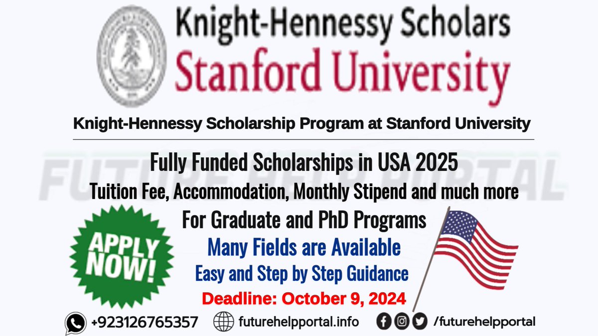 Futurehelbortal's tweet photo. You can check details about this USA scholarship at 👇 
https://t.co/2lzocBzXq8

#scholarship #opportunities #education #studyabroad #scholarships2024 #Visa #StudyVisa #FutureHelpPortal #Masters #phd #doctoral #documents #documentation #usa #usatravel #usastudents #usastudyvisa https://t.co/c2Jw5ojzeO