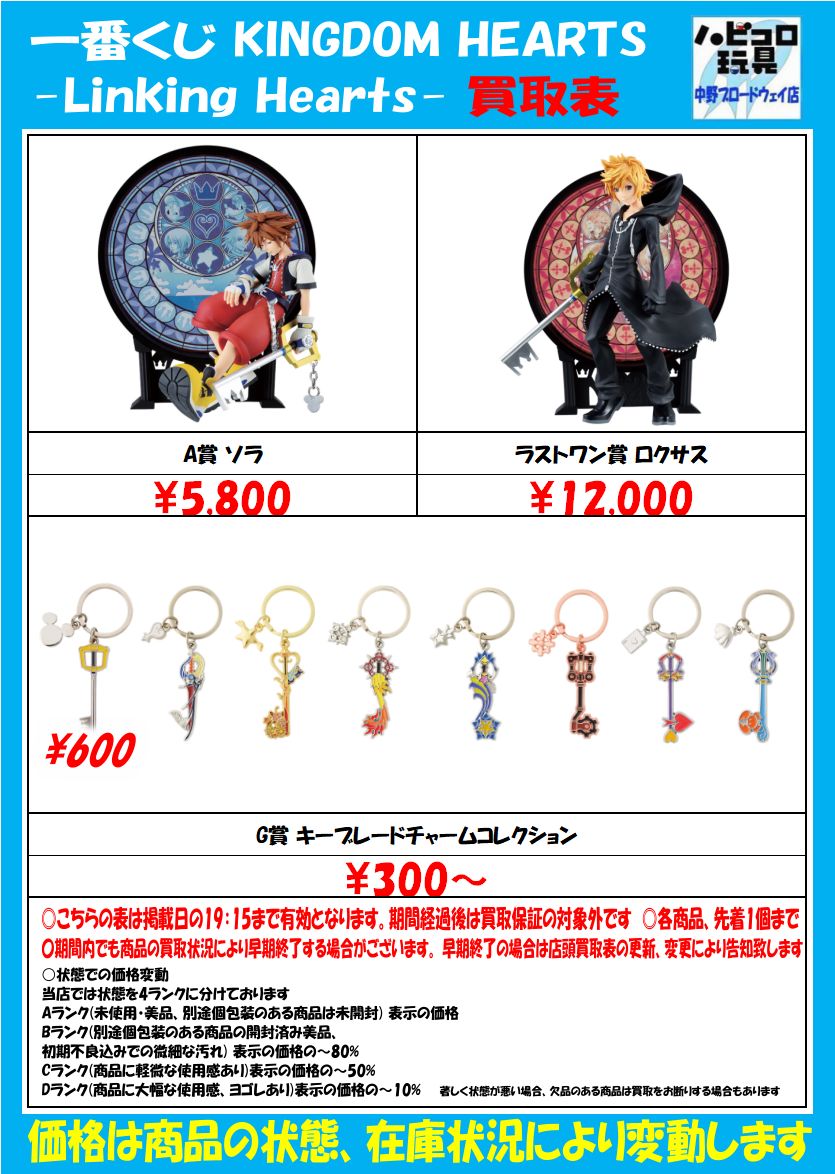 info＞ #キングダムハーツ 一番くじ KINGDOM HEARTS -Linking Hearts