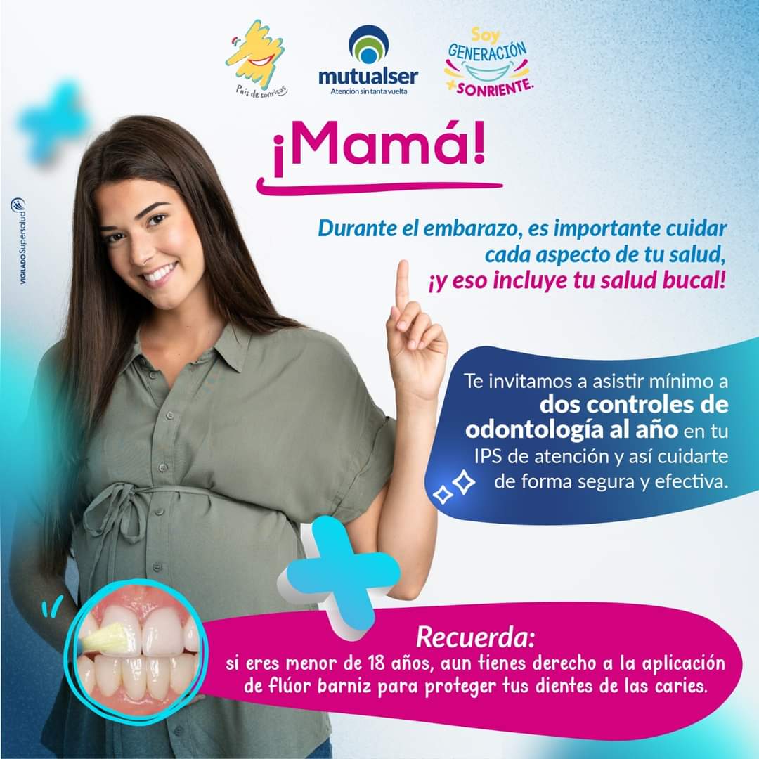 MagdNoticias's tweet photo. Mamita, no descuides tu salud, mucho menos en estado de gestación.

¡Asiste a mínimo dos controles odontológicos por año!

#mutualsereps #mutualserepspensandoenti

🔴 Más información en: https://t.co/YrraTves7X 📲💻 https://t.co/P2DPifJ9nD