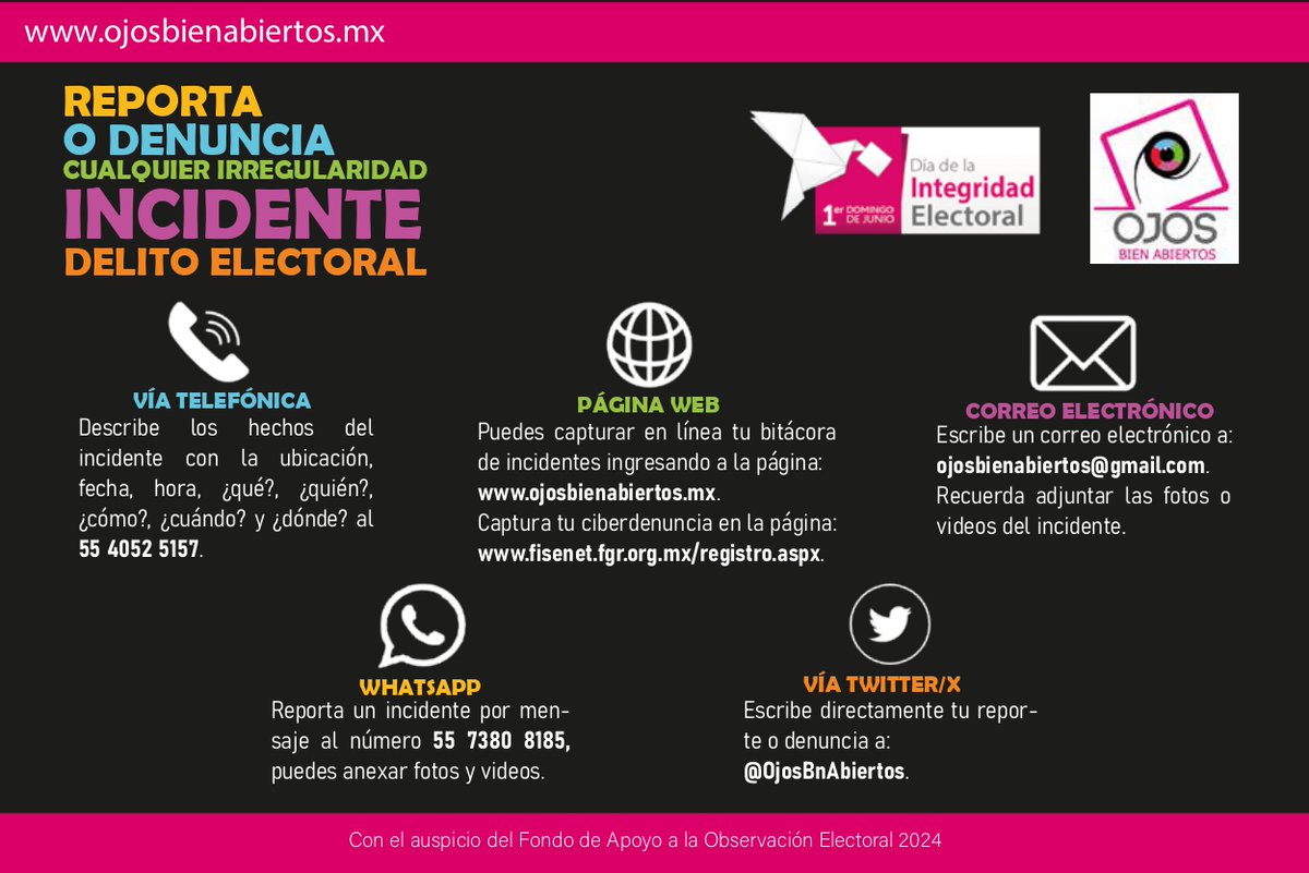 🗳️En estas #Elecciones2024MX ejerce un #VotoInformado ¡Participa y sé parte de las decisiones del país