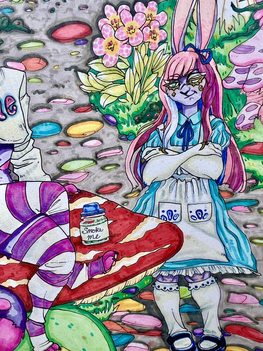 Jackadoki's tweet image. 🌿Just another day in Wonderland🍄 commission for kynakiwi